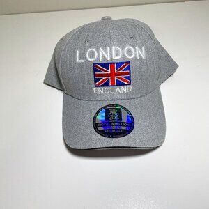 NWT Royal Stallion London, England Gray Adjustable Snapback Hat